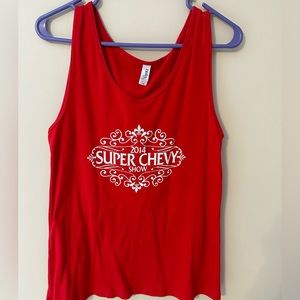 Brand New Car Super Chevy Red Tank Top